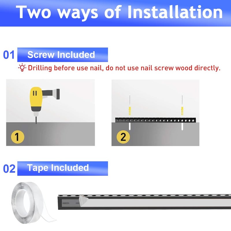 Serplex طقم إخفاء الأسلاك من PVC 2 قطع، 15.7 بوصة منظم كابلات تحت المكتب مع فتحات جانبية للكابلات، منظم كابلات تحت المكتب مع قناة إدارة كابلات الطاقة للمنزل والمكتب - Image 4