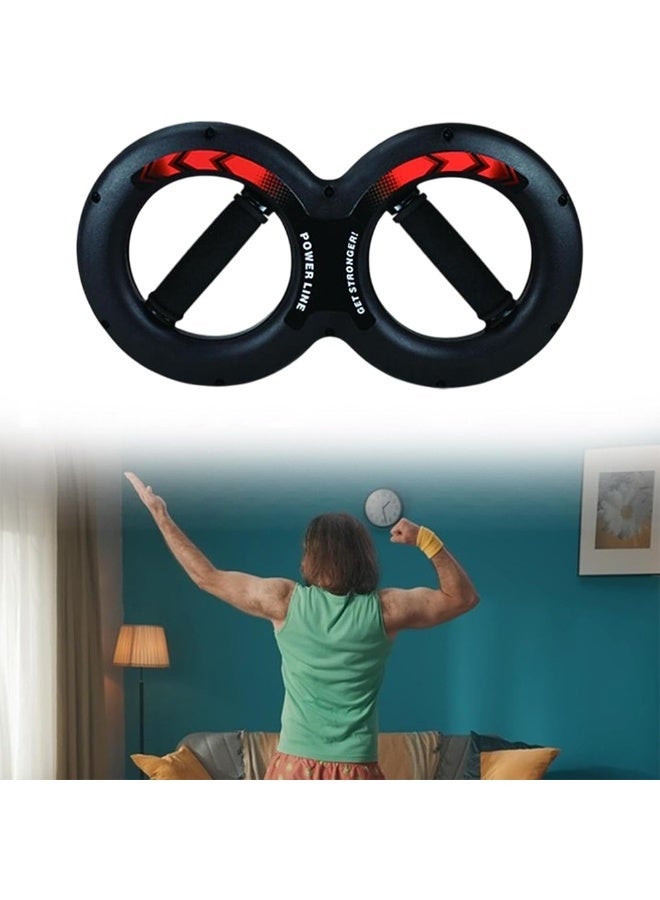 FDTY Multifunctional 8-shaped 20-Kilogram resistance design grip strength training resistance twisting type arm exerciser black 16.14 * 8.66in - Image 3