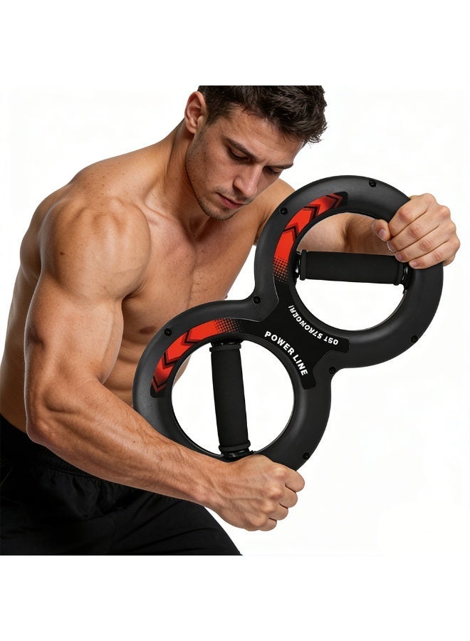 FDTY Multifunctional 8-shaped 20-Kilogram resistance design grip strength training resistance twisting type arm exerciser black 16.14 * 8.66in - Image 4