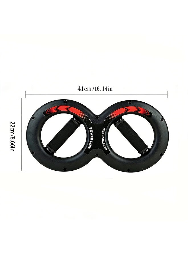 FDTY Multifunctional 8-shaped 20-Kilogram resistance design grip strength training resistance twisting type arm exerciser black 16.14 * 8.66in - Image 2