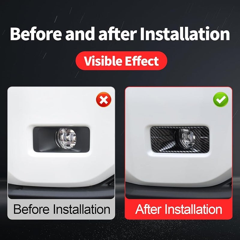 إطار غطاء مصباح الضباب من ألياف الكربون لتويوتا لاند كروزر 250 برادو LC250 2024-2025 - Image 4