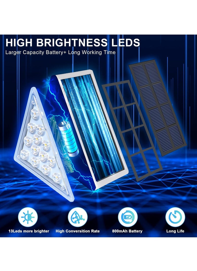 SYOSI - Solar Step Lights, 2 Pack IP68 Waterproof Outdoor Stair Lights, Warm White Led Solar Deck Lights Solar Powered Decoration Lights for Yard, Patio, Garden, Walkways, Front Door, Pathway - Image 1