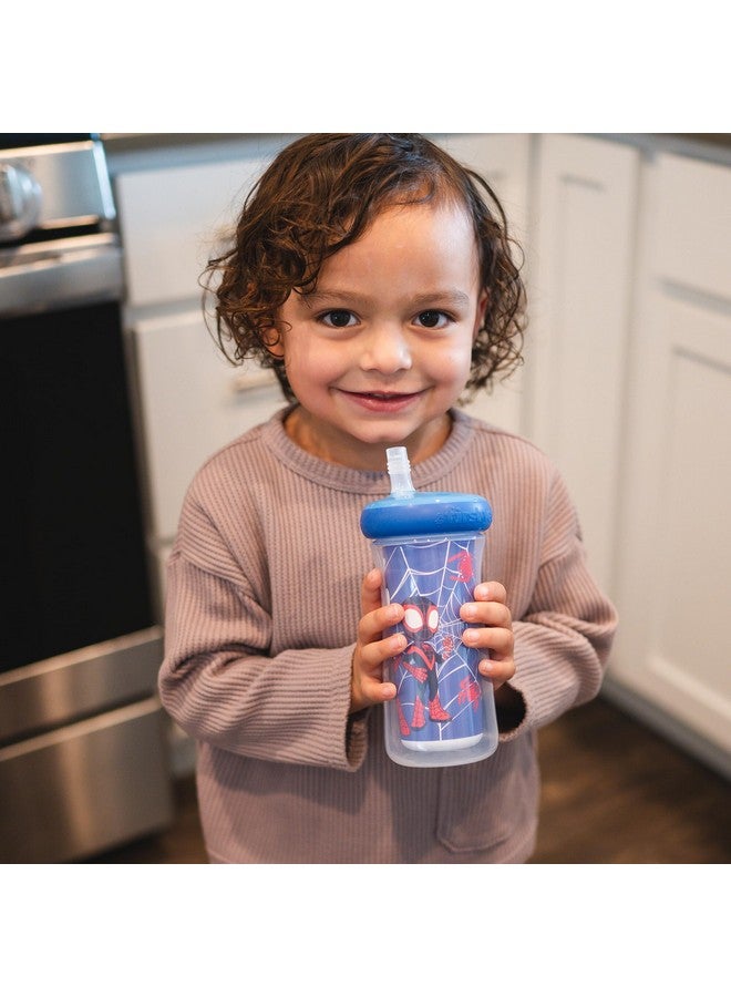 ذا فيرست ييرز أكواب معزولة بقشة من سبايدي وأصدقائه المذهلين من ذا فيرست ييرز - أكواب للأطفال الصغار مع قشات وحماية من دروب جارد - زجاجات مياه للأطفال - 9 أونصة - قطعتان - للأعمار من 18 شهرًا فما فوق - Image 4