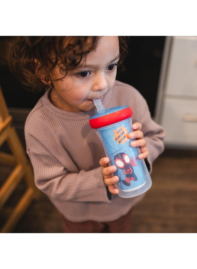 ذا فيرست ييرز أكواب معزولة بقشة من سبايدي وأصدقائه المذهلين من ذا فيرست ييرز - أكواب للأطفال الصغار مع قشات وحماية من دروب جارد - زجاجات مياه للأطفال - 9 أونصة - قطعتان - للأعمار من 18 شهرًا فما فوق - Image 3