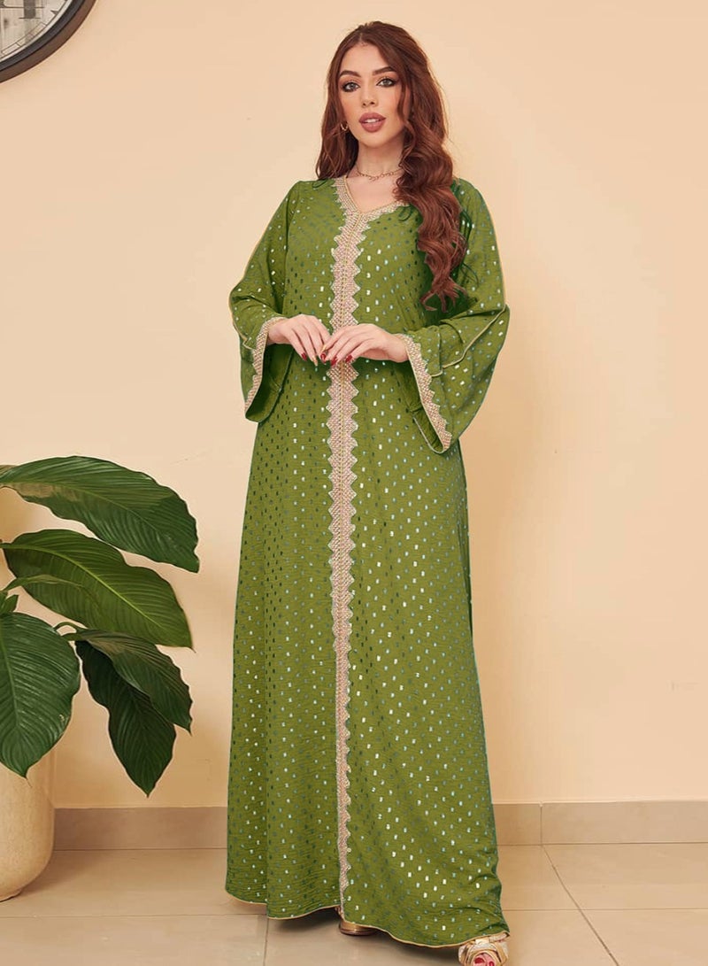 general AB146 Middle Eastern Women's 2065 Summer Embossed Robe Dress - Image 2