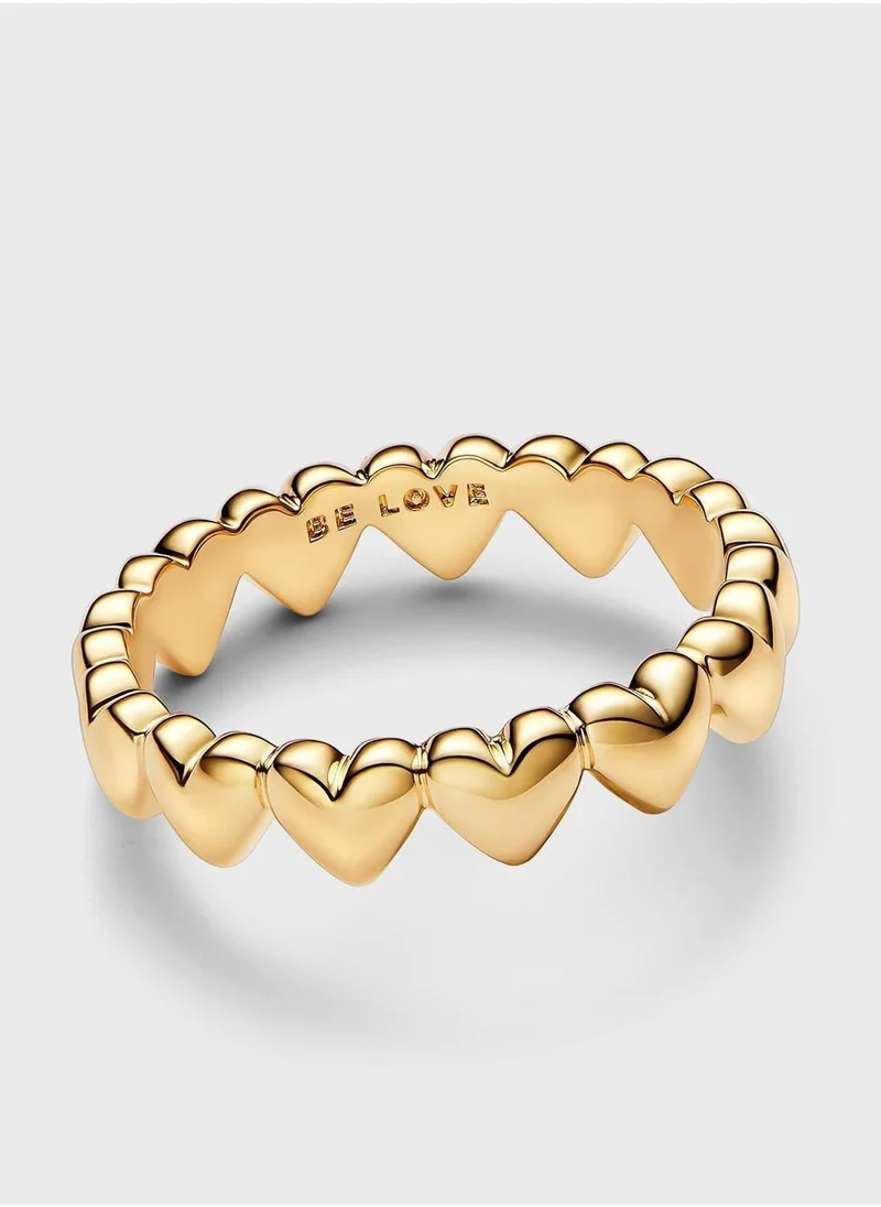 Row of Hearts Ring