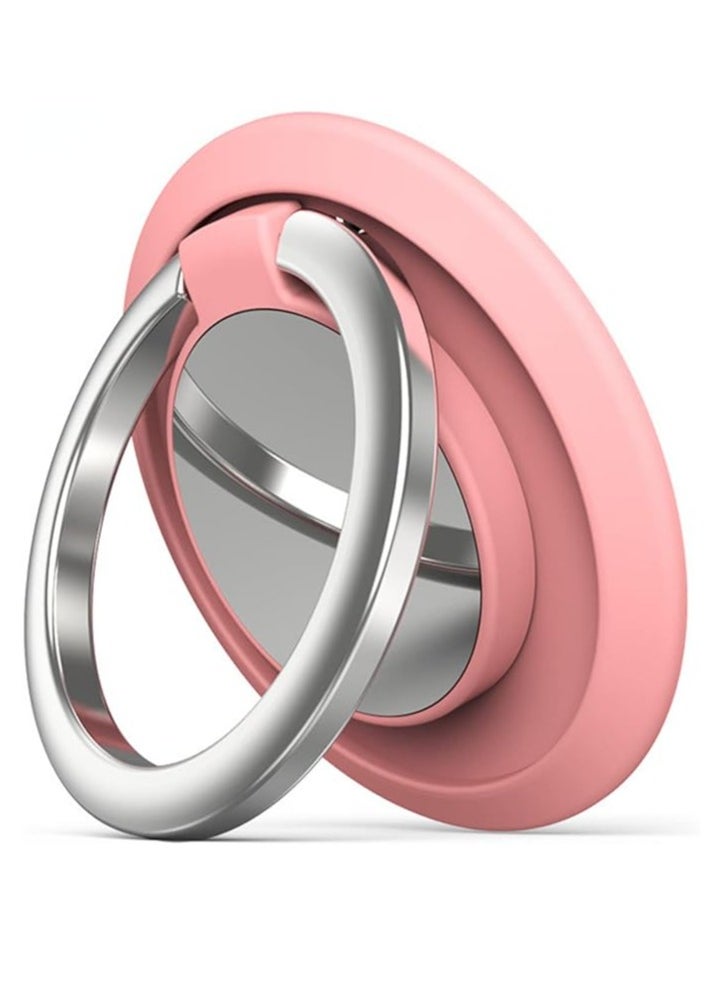 YoYoTech YoYoTech Ring Stand Mobile Phone Ring Holder Buckle Car 360° Magnetic Silicone Metal car for All Smartphones (Pink)  - Image 1