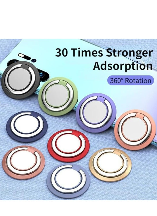 YoYoTech YoYoTech Ring Stand Mobile Phone Ring Holder Buckle Car 360° Magnetic Silicone Metal car for All Smartphones (Pink)  - Image 2