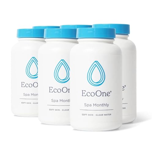 Eco One EcoOne Spa Monthly | Gentle All-Natural Spa Treatment | Conditioning Hot Tub, Pool, & Spa Cleaner | Above, In-Ground, or Inflatable Hot Tub Cleaner Stabilizes pH & Alkalinity, 8 Oz, (6-Pack) - Image 1