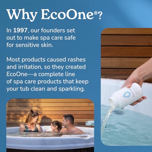Eco One EcoOne Spa Monthly | Gentle All-Natural Spa Treatment | Conditioning Hot Tub, Pool, & Spa Cleaner | Above, In-Ground, or Inflatable Hot Tub Cleaner Stabilizes pH & Alkalinity, 8 Oz, (6-Pack) - Image 5