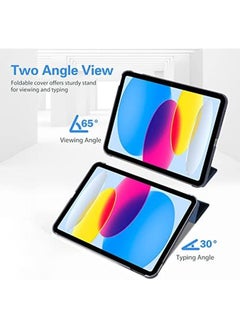 Procases ProCases for iPad (A16) 11th Generation 11 Inch 2025/ iPad 10th Generation 10.9 Inch 2022 Case, Slim Smart Cover with Translucent Hard Shell Back, Supports Touch ID, Auto Wake/Sleep -Darkblue  - Image 5