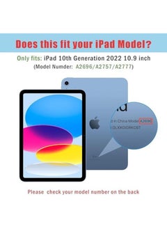 Procases ProCases for iPad (A16) 11th Generation 11 Inch 2025/ iPad 10th Generation 10.9 Inch 2022 Case, Slim Smart Cover with Translucent Hard Shell Back, Supports Touch ID, Auto Wake/Sleep -Darkblue  - Image 2