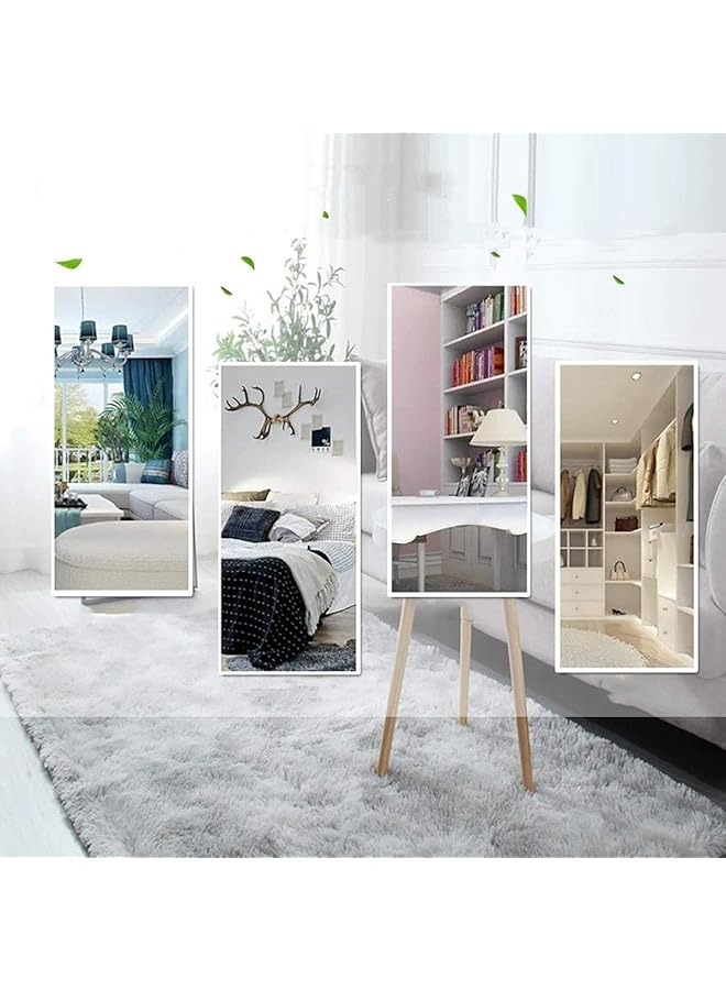 erorex Area Rugs Unique Abstract Fluffy Carpet Anti Slip Soft Rug For Bedroom Living Room Home Decor Multiple Sizes Large Pad Easy Cleaning Gray White 80 * 120Cm - Image 3