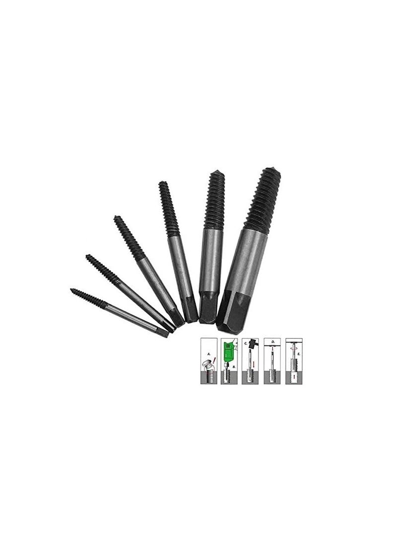 ABBASALI 6 Pcs Lot Damaged Broken Screws Extractor Drill Bits Easy Out Remover Center Drill Damaged Bolts  - Image 3