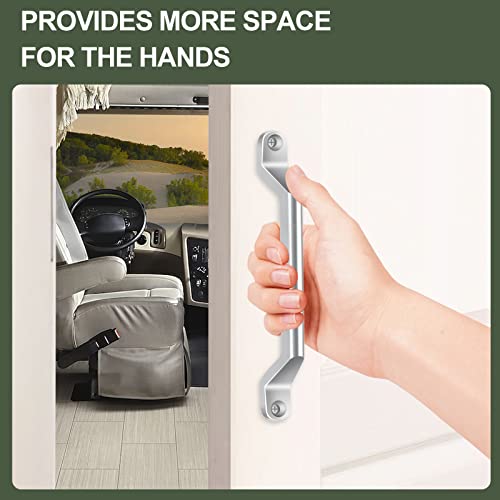 ESUDNT RV Grab Door Handle, Heavy Duty 304 Stainless Steel Metal for Camper, Trailer, Cargo Trailer, Motor Home, Boat, Automotive, Cart (2 Pack, Come with Screws) - Image 5