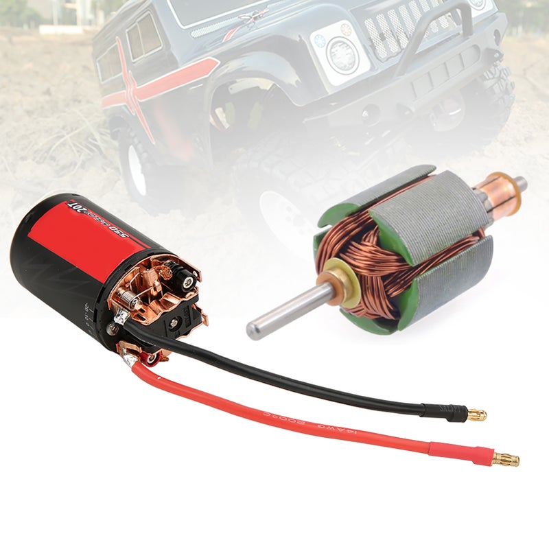 RC Crawler Brushed Motor: 1/10 Scale, 37-52A Current, 8000±12% RPM - Excellent Heat Dissipation, Easy Programming - Durable Replacement Accessory for 1/10 RC Crawler Enthusiasts - Image 5