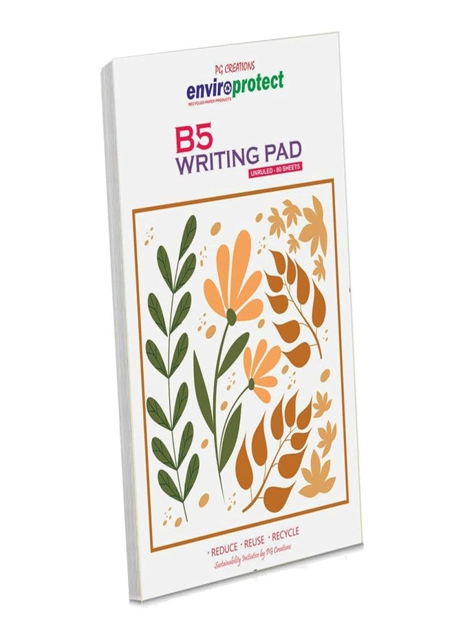 PG Creations B5 Size, Pack of 1 Pad, Unruled Writing Notepads, 80 Gsm Blank Plain Paper Pad, 80 Sheets Per Pad, Notebooks for Office, Students & Journaling, 7x11 Inch, White - Image 5