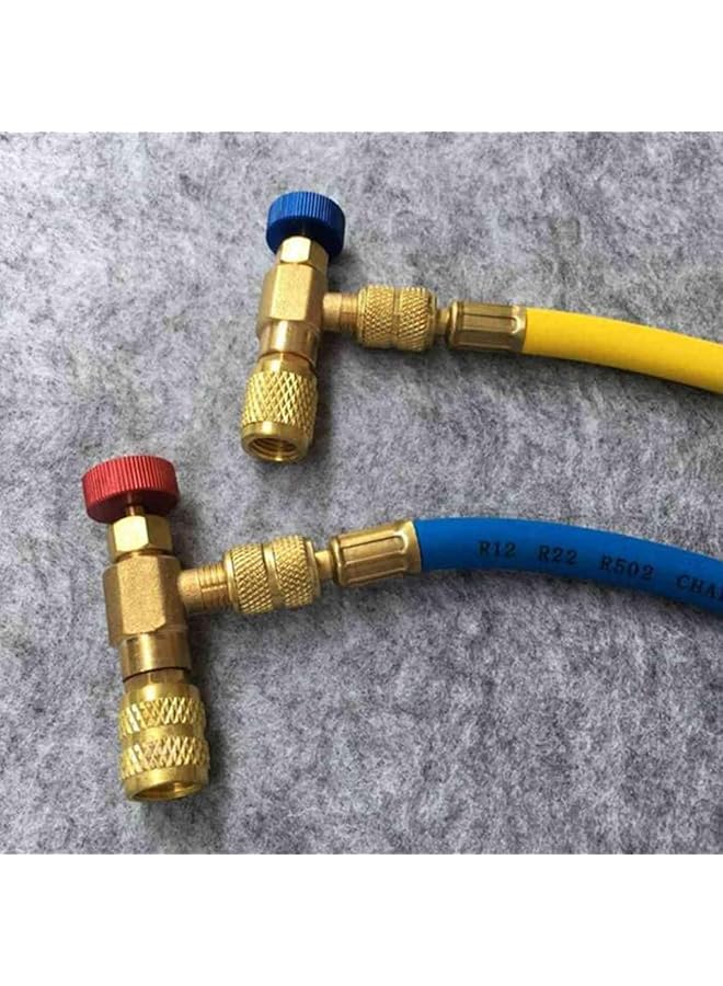 طقم صمام أمان مبرد مكون من قطعتين، محولات شحن مكيف الهواء R410A R22 مقاس 1/4 بوصة - Image 4