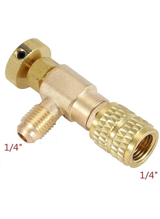 طقم صمام أمان مبرد مكون من قطعتين، محولات شحن مكيف الهواء R410A R22 مقاس 1/4 بوصة - Image 2