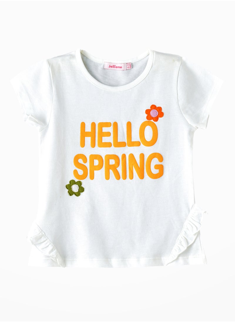 Jelliene Sunshine Squad: Girls' Breezy Cotton Tees Playful Prints & Summer Fun  - Image 1