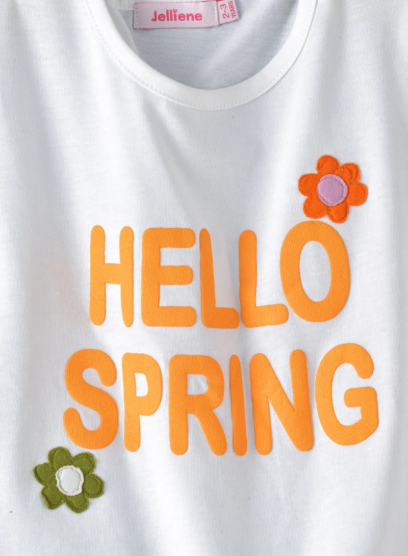 Jelliene Sunshine Squad: Girls' Breezy Cotton Tees Playful Prints & Summer Fun