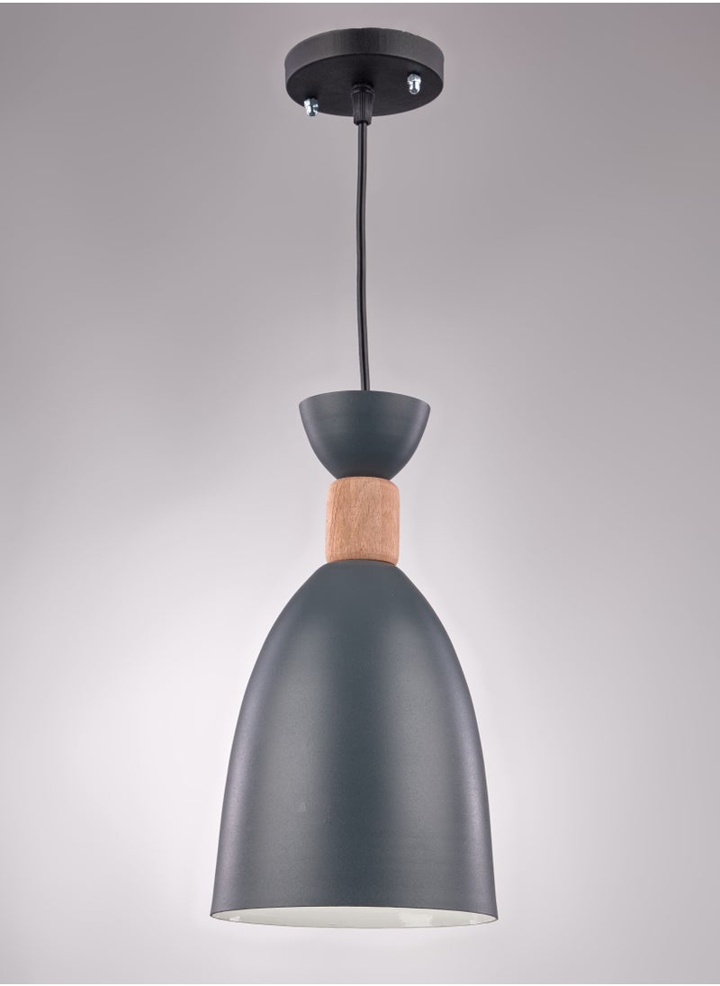 نجفة شوب دلايه مودرن رمادي 1 لمبه  - Image 1