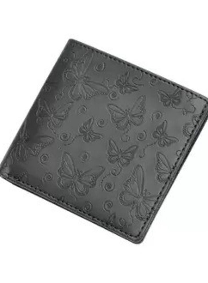 إف اي أس  محفظة FIS إيطالية من البولي يوريثين بتصميم ثنائي الطي من البولي يوريثين للرجال، نافذة لبطاقة الهوية، 6 فتحات للبطاقات، جيبين جانبيين، مقصورات مقسمة للفواتير، لون أسود، مقاس مغلق 100 × 105 ملم - FSPQBKD6