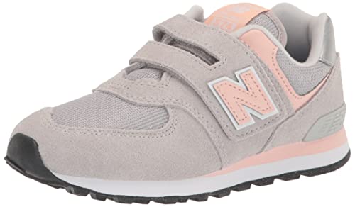 New Balance Girls 574 Core Hook and Loop Sneaker, Rain Cloud/Pink Haze, 1 Little Kid - Image 4