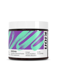Aminos - Essential Amino Acids Supplement, Essential Amino Acids Powder for Muscle Recovery, BCAA No Caffeine, Amino Acid Powder, Essential Amino Energy - 30 Servings, Mixed Berry