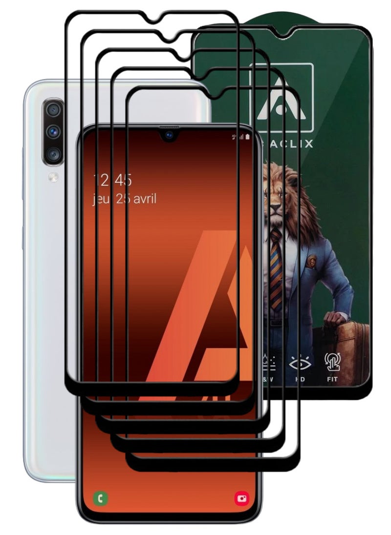 ACLIX 5 Pieces Antistatic ESD Dustproof Premium Quality High Definition Tempered Glass Screen Protector Designed For Samsung Galaxy A70 - Image 1