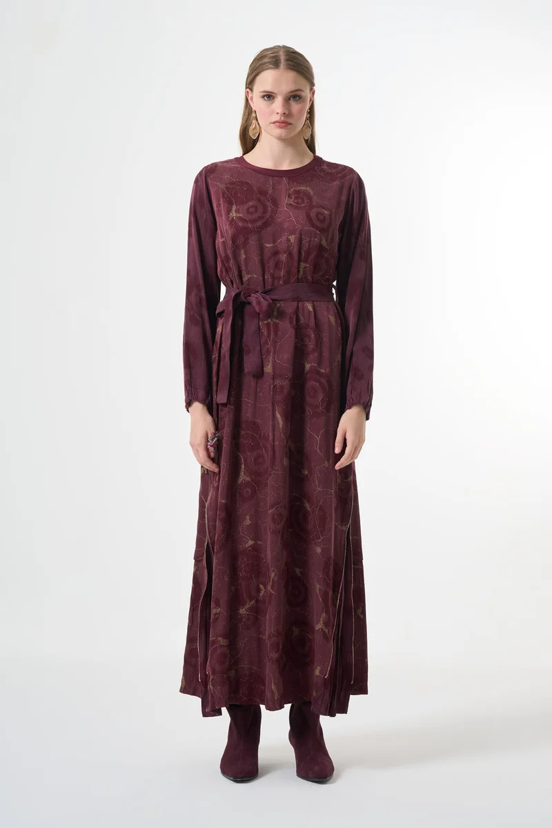 MissWhence  Zip-Detail Cupro Dress - Green for Women | Best Price UAE