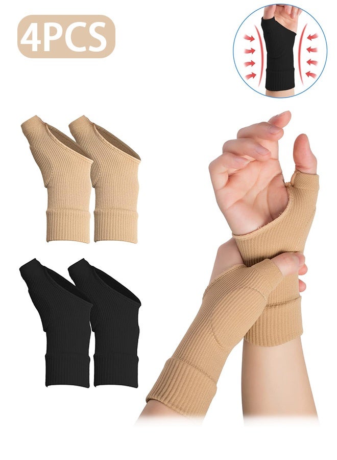 ساوث مون 4 PCS مسمار الإبهام، كيس ضغط الرسغ المرنة مع وسادات الجيل، رسغ قابل للتنفّس، مسمار الإبهام للرياضة تخفيف الألم التهاب الأوتار - Image 1