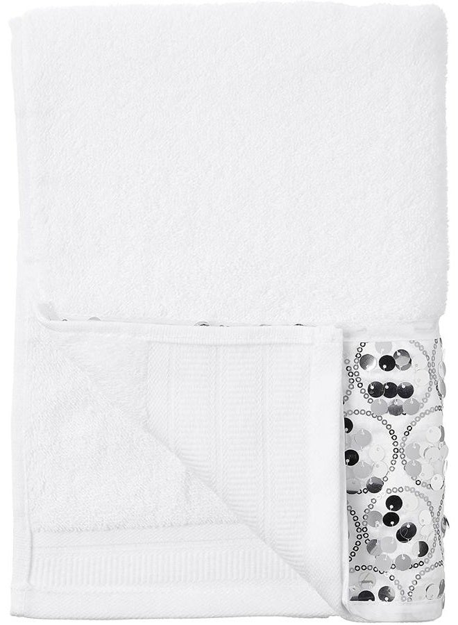 Popular Bath Sinatra Modern Bathroom Towel Set 3 Piece Hand and Wash Towel Luxury Contemporary Decor Bling Bath Towel Sets Soft, Plush and Highly Absorbent, White - Image 3