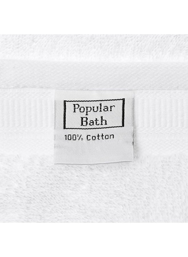 Popular Bath Sinatra Modern Bathroom Towel Set 3 Piece Hand and Wash Towel Luxury Contemporary Decor Bling Bath Towel Sets Soft, Plush and Highly Absorbent, White - Image 4
