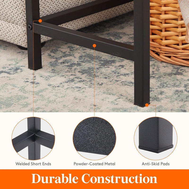 Lifewit 39.4 Inch Console Table Narrow Sofa Table with Metal Frame for Living Room Industrial Entryway Table for Hallway, Entrance, Office, Corridor, Behind Sofa, Grey Oak - Image 5