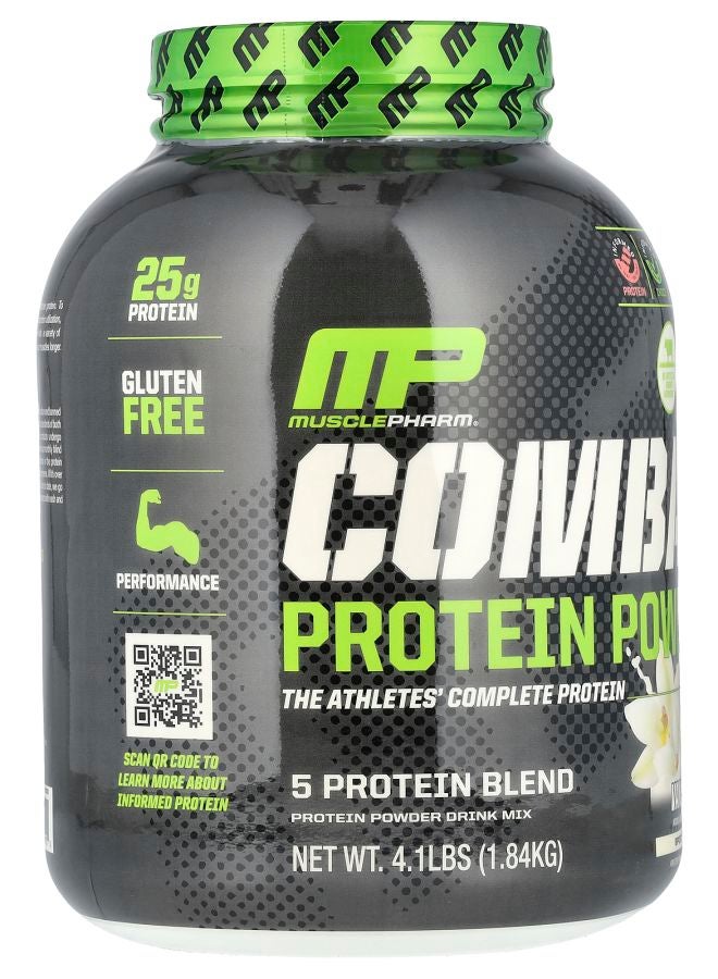 MusclePharm مسحوق بروتين كومبات® فانيليا 4.1 رطل (1.84 كجم) - Image 2