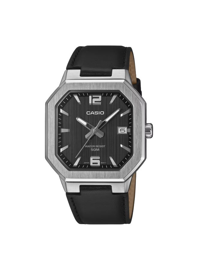 Casio Analog Men's Watch MTP-B195L-1AVDF, 46.5 mm Textured Black Dial - Image 1