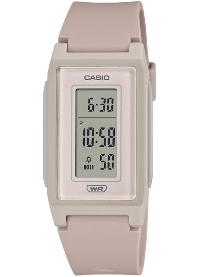 CASIO ساعة نسائية رقمية بسوار من الراتنج LF-10WH-4DF - Image 1