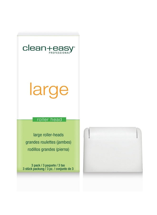 Clean + Easy - Large Roller Heads For Roll-On Wax Refill, Disposable And Easy To Attach, For Easy Wax Application On Legs And Body, At-Home, Self And Diy Waxing, Travel-Size, 3 Roller Heads - 1 Pack - Image 1