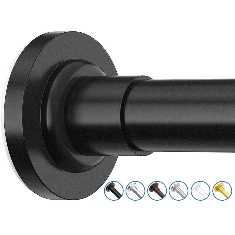 SUNALLY Shower Curtain Rod Spring Tension Shower Rods Adjustable 3261 Inch Stainless Steel Telescoping Curtain Rod for Bathroom or Windows No Drilling No Slip No Rust Black