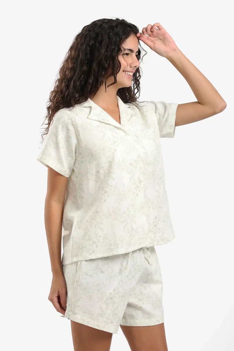 Carina Botanical Print Pyjama Set - Image 2