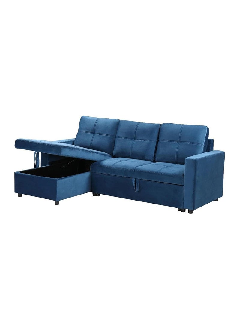 Generic Empire Furniture Corner sofa bed Modern design, storage, Blue Velvet  - Image 5
