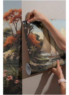 Home Gallery Adventure On Sea Mural  Fabric Wallpaper Covers An Area ​​Up To 4.2Mx3M With Adhesive  And Smoothing Tool  - Image 1