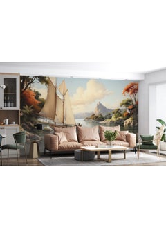 Home Gallery Adventure On Sea Mural  Fabric Wallpaper Covers An Area ​​Up To 4.2Mx3M With Adhesive  And Smoothing Tool  - Image 5