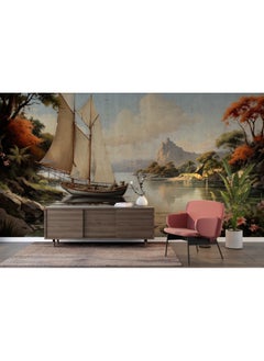 Home Gallery Adventure On Sea Mural  Fabric Wallpaper Covers An Area ​​Up To 4.2Mx3M With Adhesive  And Smoothing Tool  - Image 3