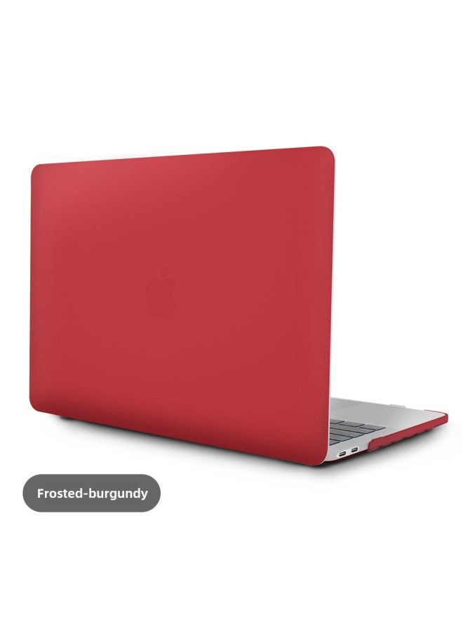 Crystal Matte Protective Case For MacBook Apple Laptop Protective Case MacBook Air Case-Color:Frosted Flat-Burgundy-Applicable Model:2021-2024pro14(A2442/2779/2918/2992/3112/3185/3401 - Image 1