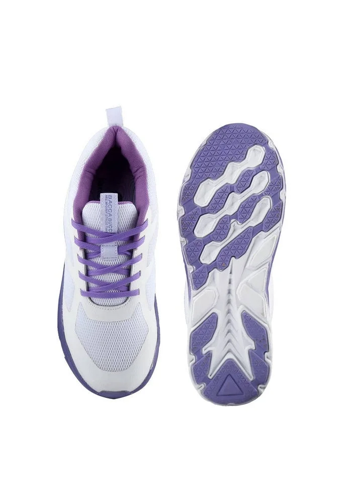 Bacca Bucci White Purple Sprint Mystique High-Performance Athletic Sneakers for Women | Best Price UAE