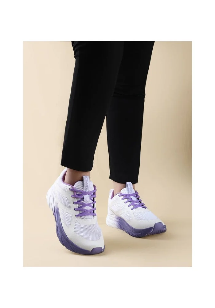 Bacca Bucci White Purple Sprint Mystique High-Performance Athletic Sneakers for Women | Best Price UAE