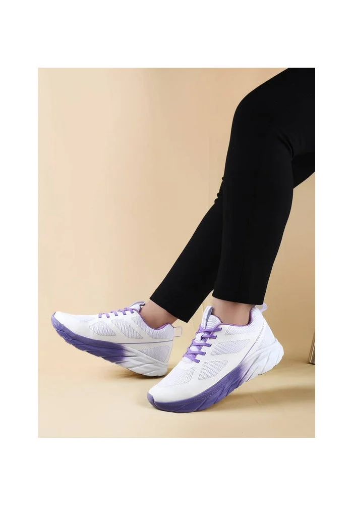 Bacca Bucci White Purple Sprint Mystique High-Performance Athletic Sneakers for Women | Best Price UAE