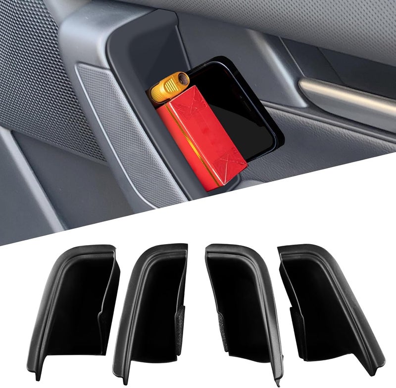 FDAIUN 4Pcs Black Door Storage Box Organizer Tray for Mazda CX60, CX70, CX80, CX90 (2022-2025) - Car Interior Protection Accessories - Image 1
